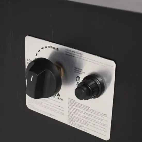 Shenandoah Outdoor 50000 BTU Rectangular Fire Pit Dark Gray/Wood - Christopher Knight Home image {1}