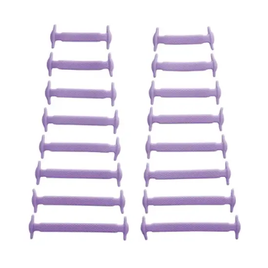 The Original Stretchlace No-Tie Silicone Elastic Shoelaces &ndash; Purple Tieless Shoe Laces (1 Set) image {1}