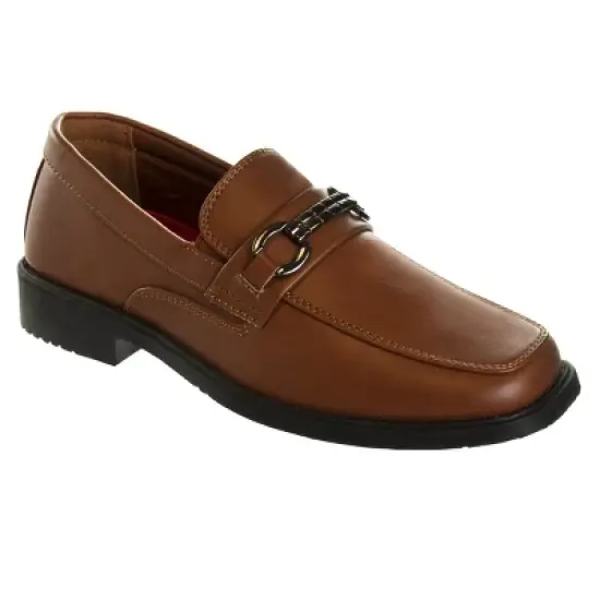 Josmo Boys' Slip-On Dress Shoes with Metal Accent: Classic Oxford Dress Shoes with Slip-On Design (Big Kids) image {6}