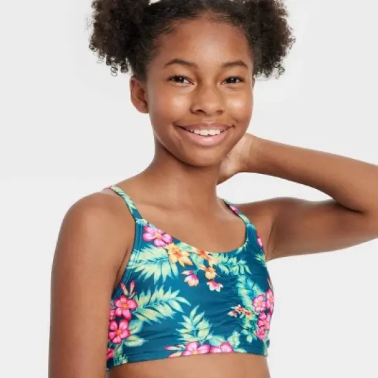 Girls' Tropic Daydream Bikini Set - art class&trade; Teal Blue image {1}