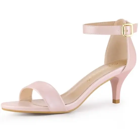 Allegra K Women's Ankle Strap Kitten Sandals image {13}