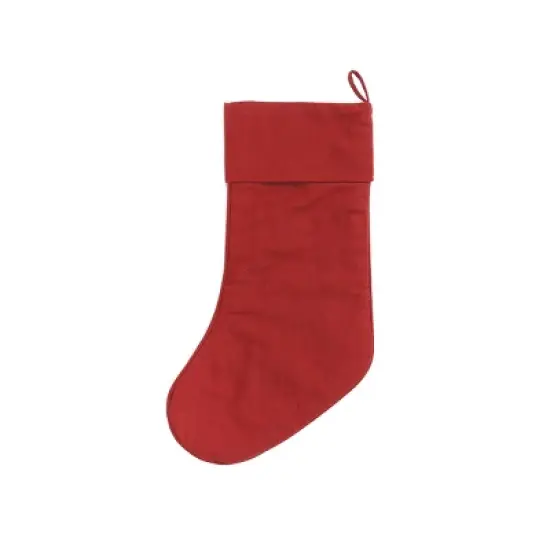 C&F Home Woodland Christmas Winter Deer Cotton Stocking with Red Cuff and Toe 20" image {1}