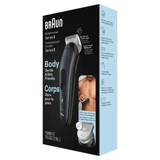 Braun Series 3 BG3340 Men's Rechargeable Body Groomer + 2 Attachment Combs image {8}