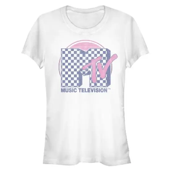 Junior's MTV Checkerboard Logo T-Shirt image {2}