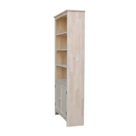 72" Shaker Bookcase with Two Lower Doors - International Concepts image {3}