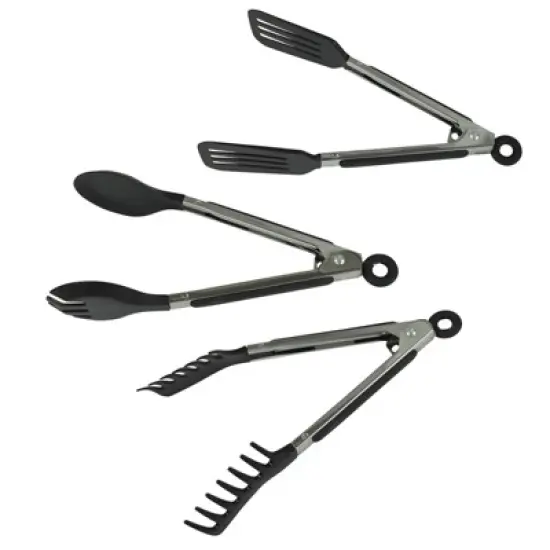 R&M International Set of 3 Tongs, Black image {4}