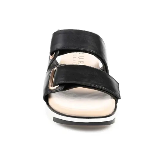 Journee Collection Womens Ashanti Slip On Slide Multi Strap Sandals image {5}