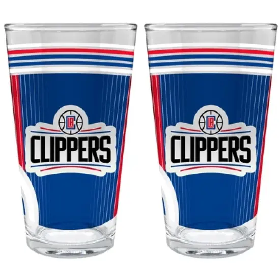 NBA Los Angeles Clippers 2pc Pint Glass Set image {1}