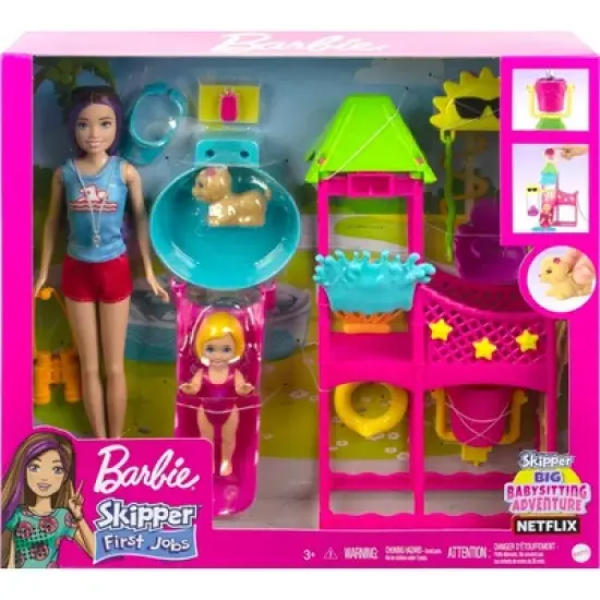 Barbie Skipper Doll and Waterpark Playset with Working Water Slide and Accessories First Jobs image {5}