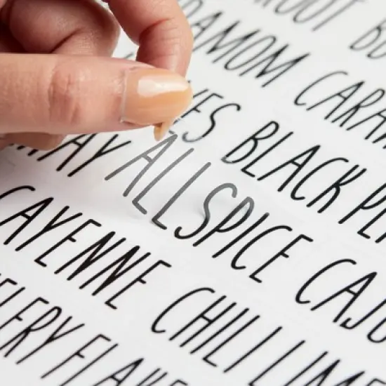 Talented Kitchen 145 Spice Labels Stickers, Clear Spice Jar Labels Preprinted for Seasoning Herbs Kitchen Spice Rack Organization, Water Resistant image {5}