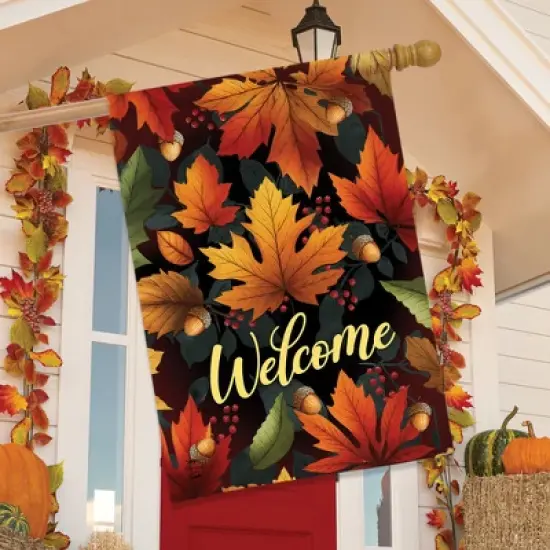 Briarwood Lane Fall House Flag 40x28 For Outdoor Autumn Color Leaves For Fall House Flag image {3}