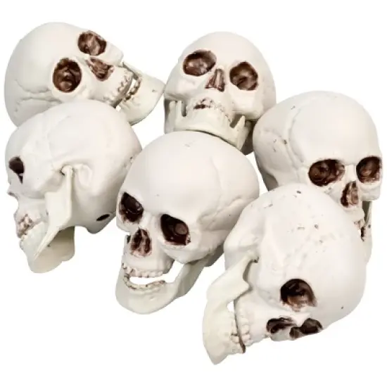 Northlight Skeleton Skull Halloween Decorations - 3.5" - Pack of 6 image {7}