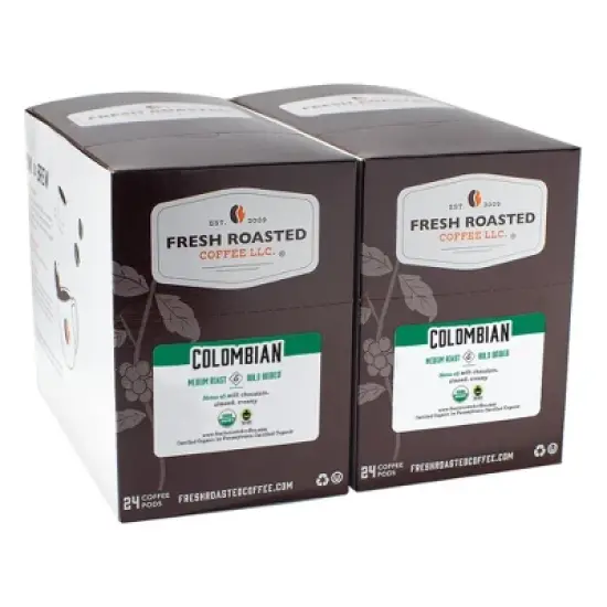 Fresh Roasted Coffee - 48 CT Organic Colombian Medium Roast Single Serve Pods image {2}