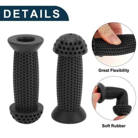 Unique Bargains Child Bike Handlebar Grips Covers 3.94" Black 1 Pair image {2}