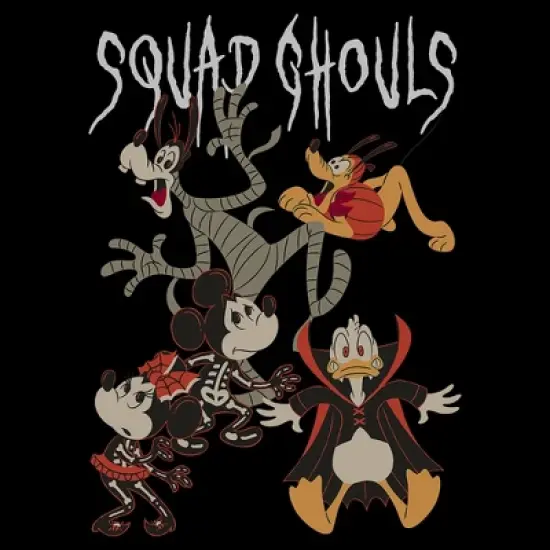 Womens Mickey & Friends Halloween Squad Ghouls T Shirt image {1}