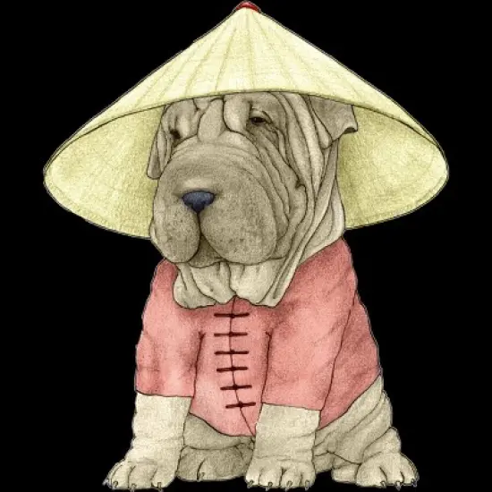 Women's Design By Humans Shar pei By Barruf Racerback Tank Top image {1}