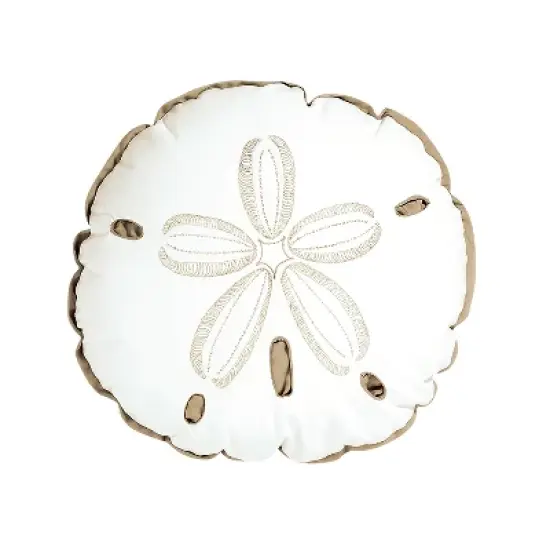 RightSide Designs Sand Dollar Shaped Indoor/Outdoor Throw Pillow image {5}