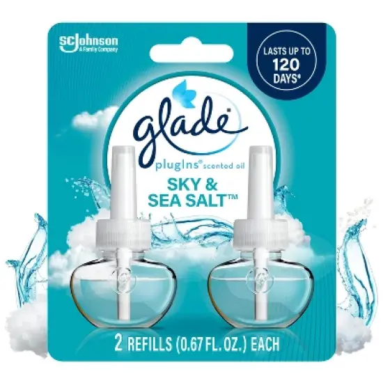 Glade PlugIns Scented Oil Air Freshener Refills - Sky & Sea Salt - 1.34 fl oz/2pk image {16}