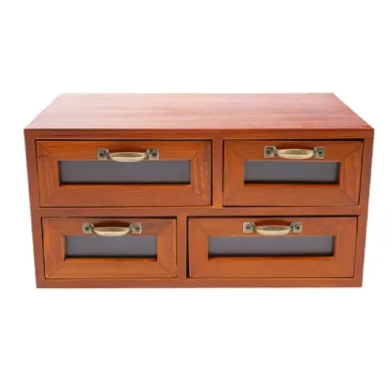 YIYIBYUS Wooden Storage Box With 16 Drawers, Desktop Storage Drawer Organizer image {9}