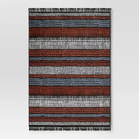 Drawn Stripe Warm Outdoor Rug - 7'x10' - Project 62&trade; image {1}