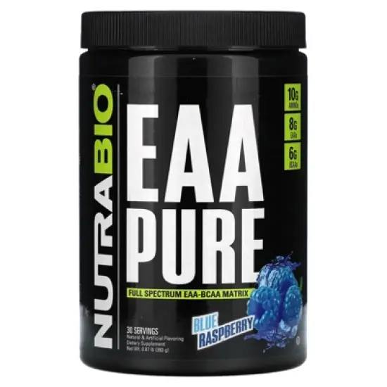 NutraBio EAA Pure, Blue Raspberry, 0.87 lb (393 g) image {4}