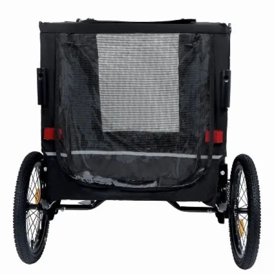 2-in-1 Bike Trailer & Push Cart for Pets - Detachable Bike Hitch & Push Handle Included,All-Terrain Wheels,Non-Slip Floor,Holds Up to 88 lbs image {14}