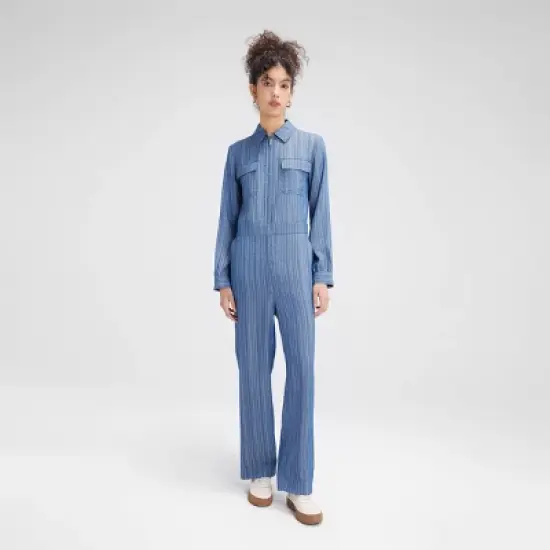 Women's Long Sleeve Denim Jumpsuit - Wild Fable&trade; image {2}