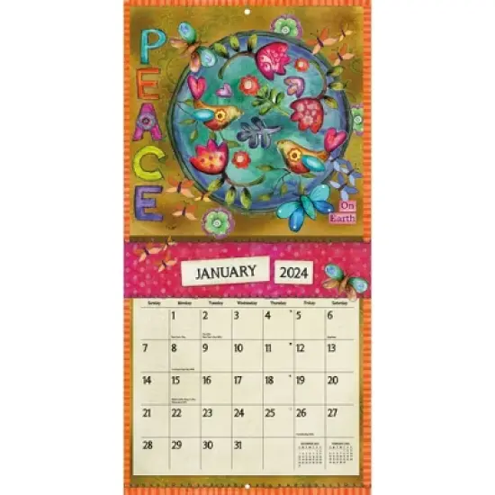 Lang 2024 Wall Calendar 12"x12" Embrace the Day image {1}