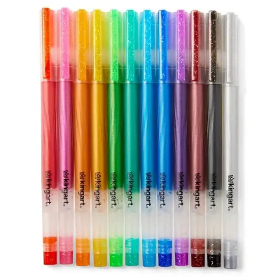 KINGART Gel Pens 12 Glitter Colors image {10}