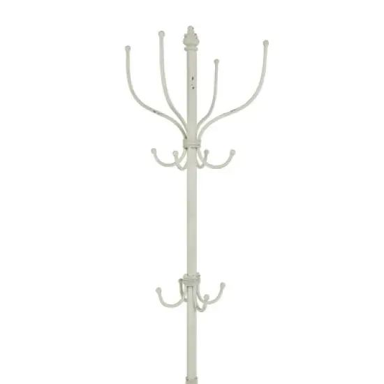 Farmhouse Metal Coat Rack White - Olivia & May image {3}