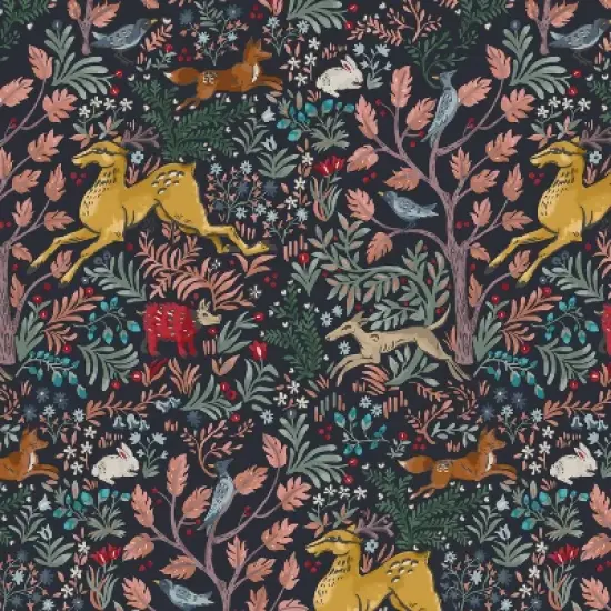 Ayala Nail Button Patterned Dining Chair Frolic Navy - Skyline Furniture image {6}