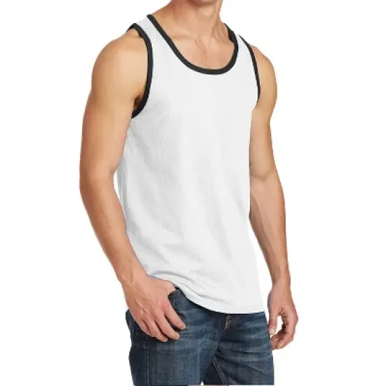Mafoose Mens Solid Cotton Tank Top Sleeveless Tee Shirt for Sports, Gym, Fitness, Beach image {5}