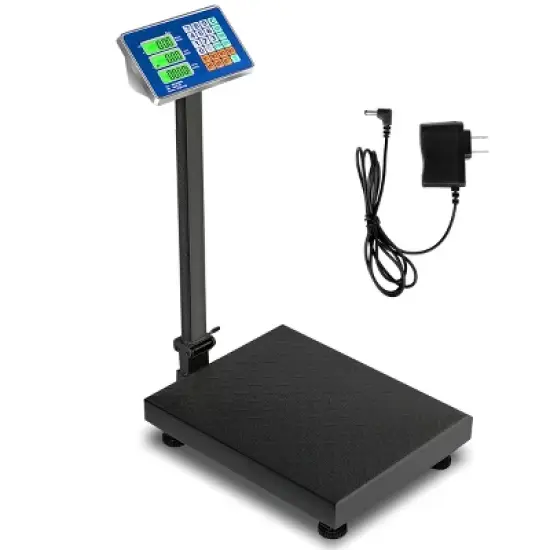 Costway 660lbs Weight Platform Scale Digital Floor Folding Scale Postal Shipping Mailing image {10}