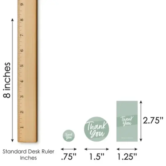 Big Dot of Happiness Sage Green Elegantly Simple  - Guest Party Favors Candy Favor Sticker Kit - 304 Pieces image {5}