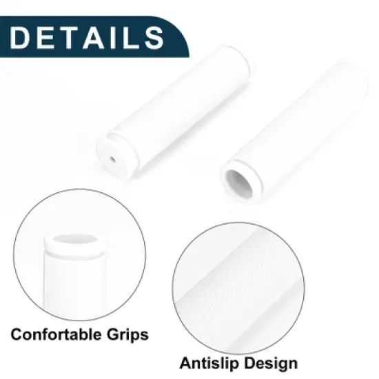 Unique Bargains Bike Handlebar Grips Covers 4.92" White 1 Pair image {3}