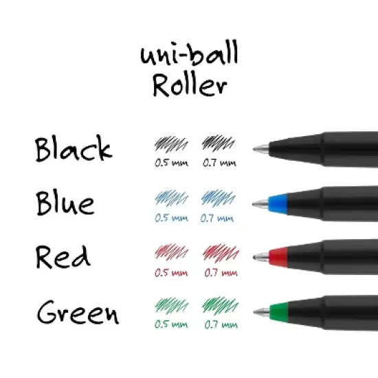 uni-ball uniball Roller Rollerball Pens Micro Point 0.5mm Black Ink 36/Pack (1921065) image {3}