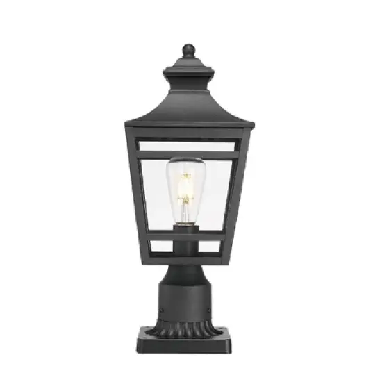 YUHAO Gardens, Yards or Entrances Anti-Rust Waterproof Outdoor Post Light Modern Black(2 PACK) image {4}