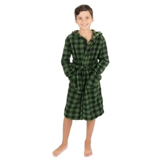 Leveret Kids Fleece Hooded Robe image {14}