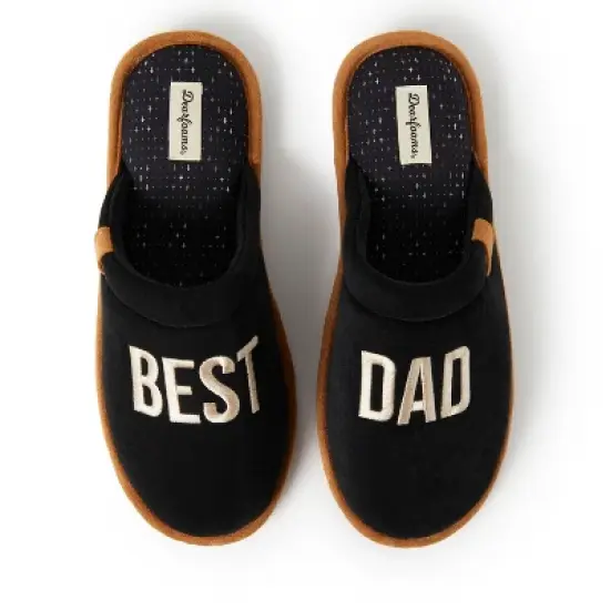 Dearfoams Men's Tanner Microsuede Father's Day Dad Scuff Slippers image {5}