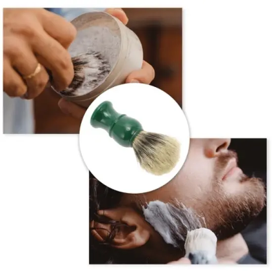 Unique Bargains Durable Shaving Brush 3.74"x1.3" Green 1 Pc image {4}