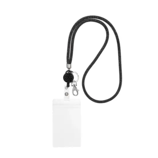 Unique Bargains Crystal ID Card Bling Keychain Lanyards with Metal Clasps image {5}