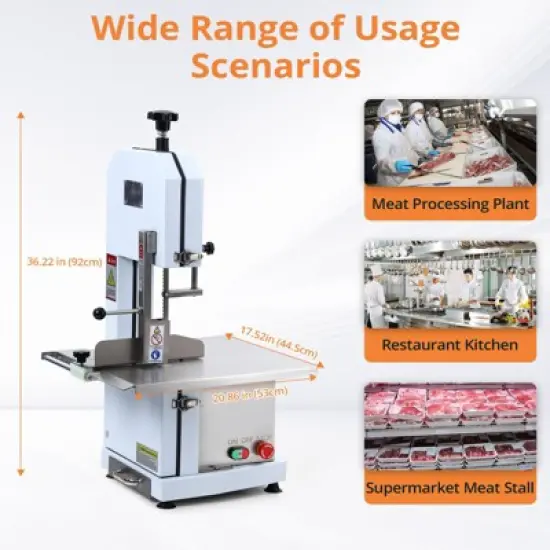Garvee Meat Saw,  0.39～5.7 Inches Cutting Thickness with 6 Saw Blades, Bone Saw with Workbench image {1}