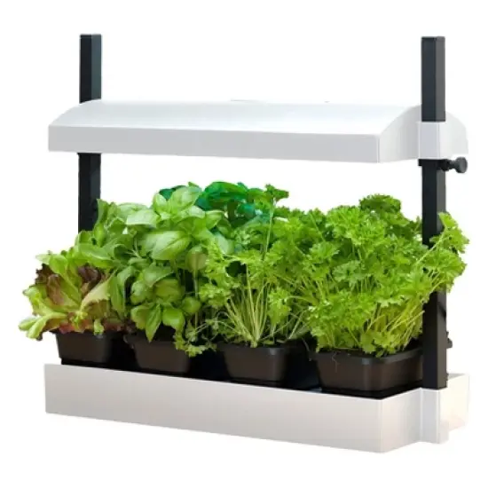 SunBlaster SL1600219 Growlight Micro Sized Complete LED Powered Indoor Garden Stand System, White image {4}