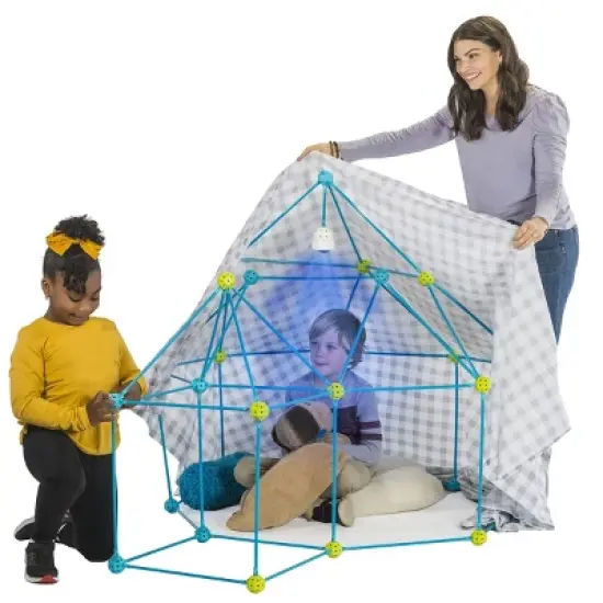 Nothing But Fun Toys Light Up Fort with LED Light - 85 Pieces image {3}