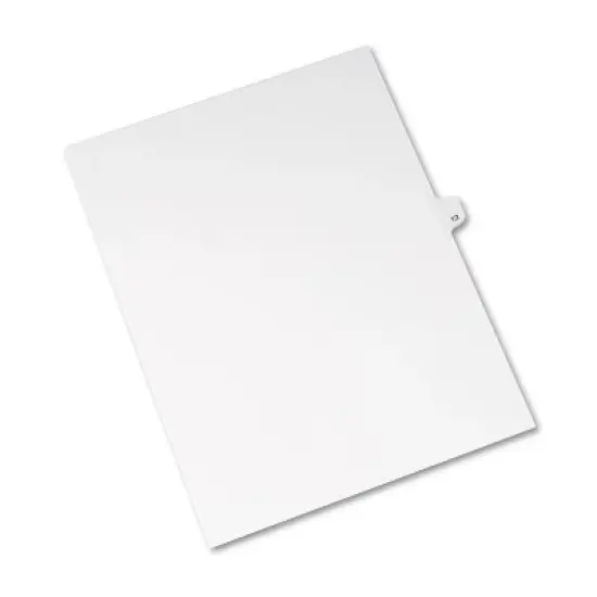 Avery-Style Legal Exhibit Side Tab Divider Title: 12 Letter White 25/Pack 11922 image {1}