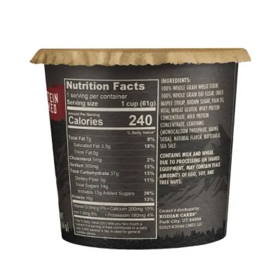 Kodiak Cakes Protein-Packed Single-Serve Flapjack Cup Buttermilk & Maple - 2.15oz image {2}