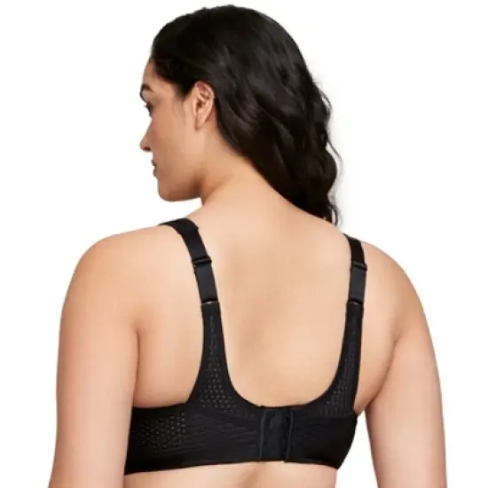 Glamorise Womens No-Bounce Camisole Elite Sports Wirefree Bra 1067 Black image {1}