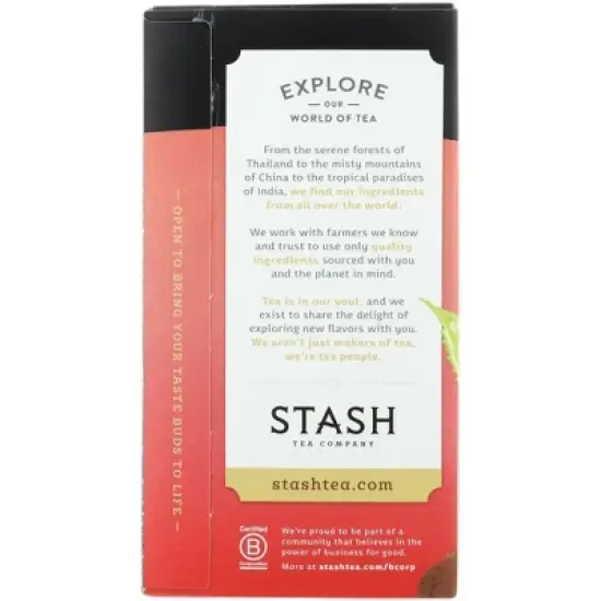 Stash Tea Chai Black Double Spice Tea - Case of 6/20 Bags image {4}