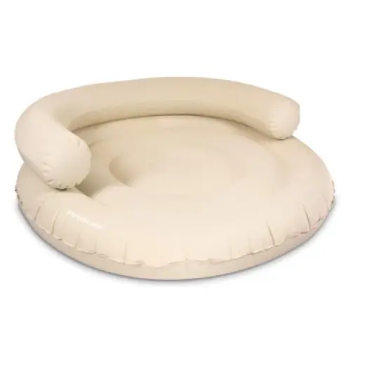Swimline Cloud Oxford Fabric Inflatable Swimming Pool Island Chaise Float - 60" - Beige image {7}