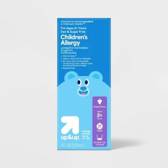 Children's Loratadine Allergy Relief Liquid - Grape - 4 fl oz - up&up&trade; image {5}